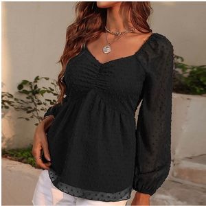 Woman’s Dot Print Blouse